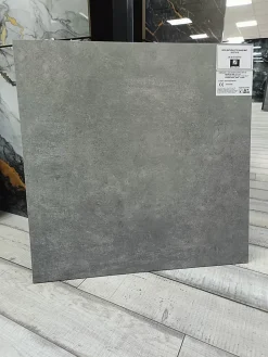 Qua Granite Carrelage sol/mur effet béton gris ARK ANTHRACITE MAT L.60 x l.60cm