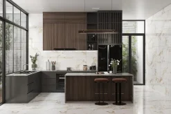 Velloza Carrelage sol/mur effet marbre brillant VENTURA GOLD L.120 x l.60cm