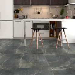 Carrelage sol/mur effet marbre gris brillant Arch Gri l.60 x L.120 cm-Bien Seramik Discount