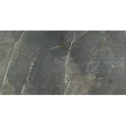 Carrelage sol/mur effet marbre gris brillant Arch Gri l.60 x L.120 cm-Bien Seramik Discount