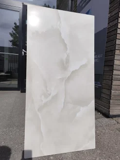 Carrelage sol/mur effet marbre beige ONYX ALMOND BRILLANT L.120 x l.60cm-Velloza Best