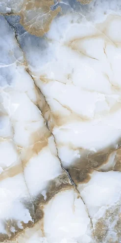 Velloza Carrelage sol/mur effet marbre bleu MANMEET BLUE BRILLANT L.120 x l.60cm