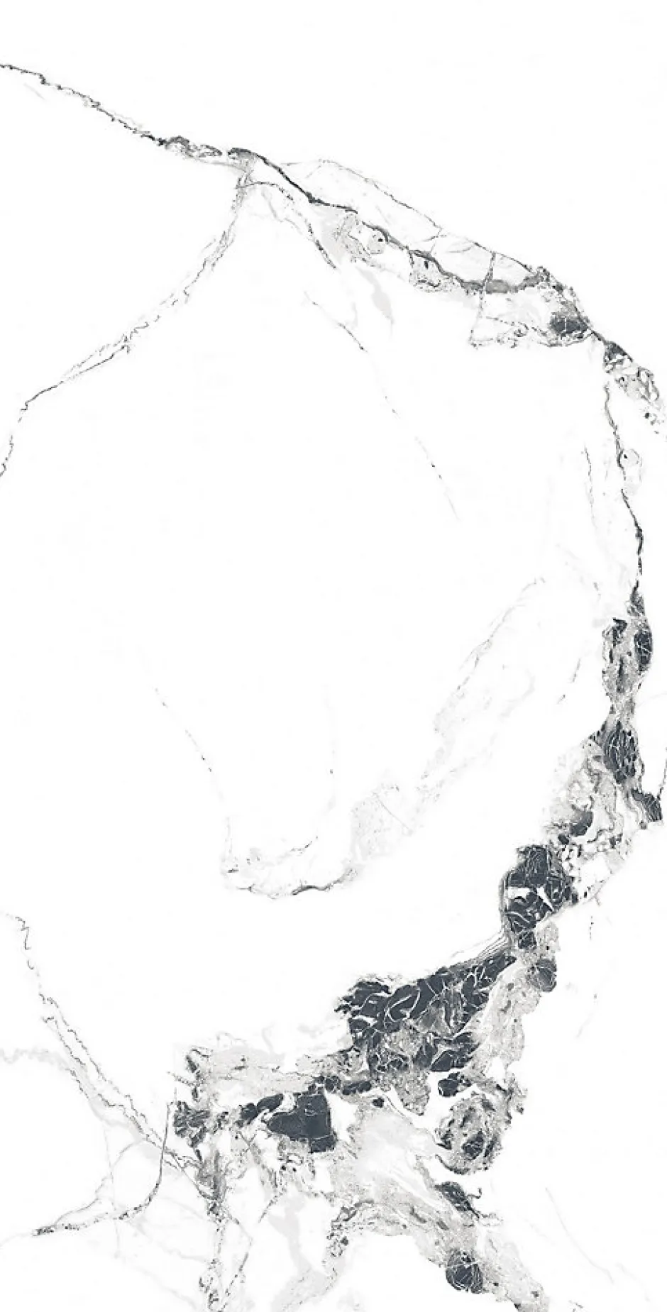 Velloza Carrelage sol/mur effet marbre blanc DIAMOND CARRARA BRILLANT L.120 x l.60cm