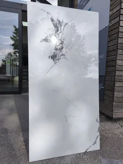 Velloza Carrelage sol/mur effet marbre blanc DIAMOND CARRARA BRILLANT L.120 x l.60cm