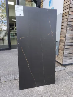 Carrelage sol/mur effet marbre noir MARQUIN GOLD MAT L.120 x l.60cm-Itaca Best