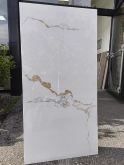 Carrelage sol/mur effet marbre blanc brillant GOLDEN CARRARA L.120 x l.60cm-Velloza Sale
