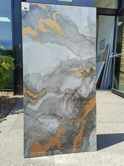 Carrelage sol/mur effet marbre SMOKE GOLD BRILLANT L.120 x l.60cm-Velloza Sale