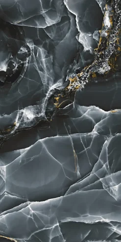 Carrelage sol/mur effet marbre brillant SUBLIME ONYX BLACK L.120 x l.60cm-Velloza New