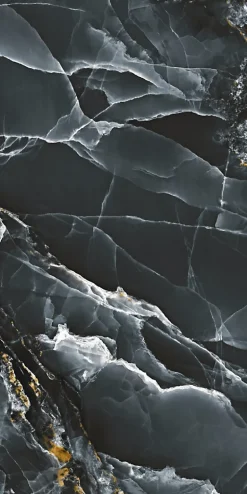 Carrelage sol/mur effet marbre brillant SUBLIME ONYX BLACK L.120 x l.60cm-Velloza New