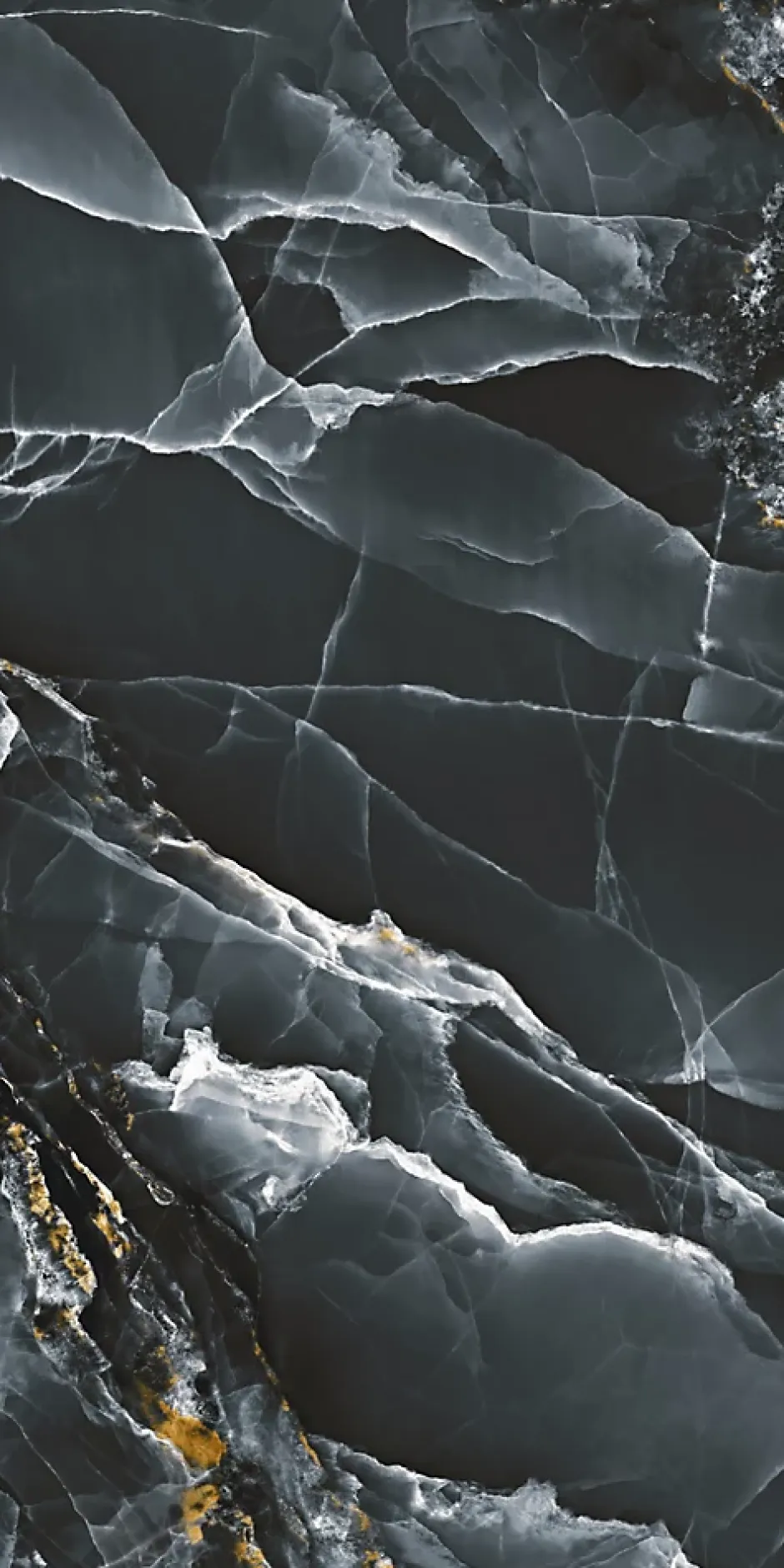 Carrelage sol/mur effet marbre brillant SUBLIME ONYX BLACK L.120 x l.60cm-Velloza New