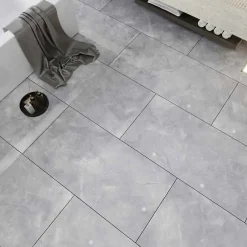 Qua Granite Carrelage sol/mur effet marbre gris mat Pulpis Grey l.60 x L.120 cm