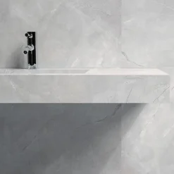 Qua Granite Carrelage sol/mur effet marbre gris mat Pulpis Grey l.60 x L.120 cm