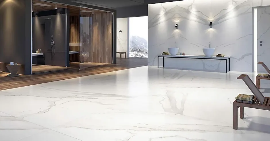 Carrelage sol/mur intérieur effet MARBRE l.80 x L.80 cm ALBATROS-Deco Prom