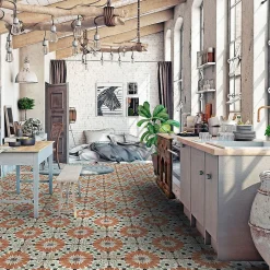 Concept Mosaïque Carrelage SYLVIANA 20x20 cm effet carreaux ciment vieilli