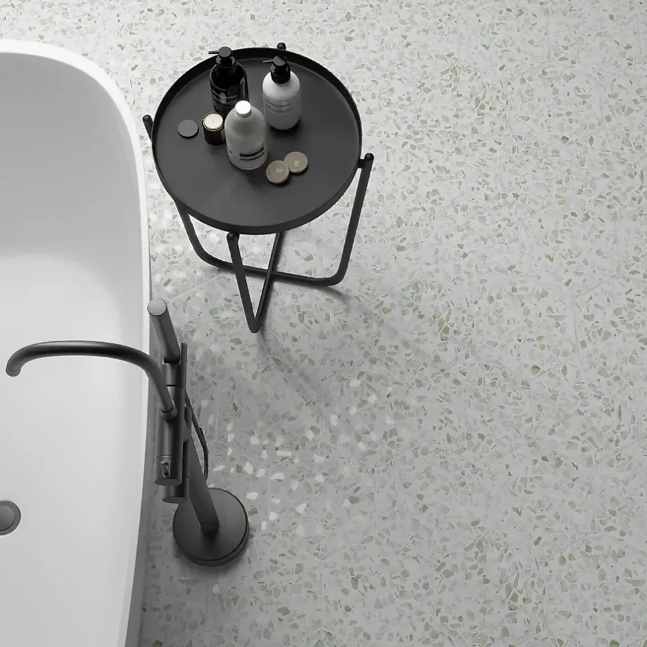 Allocarrelage Carrelage Terrazzo Hexagonal 23x26 Riazza Vert