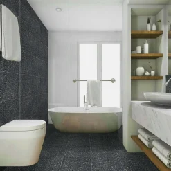 Ro'Ma Nature Carrelage Terrazzo véritable Torcello 40x40x2 cm (lot de 1,28 m² soit 8 dalles) -