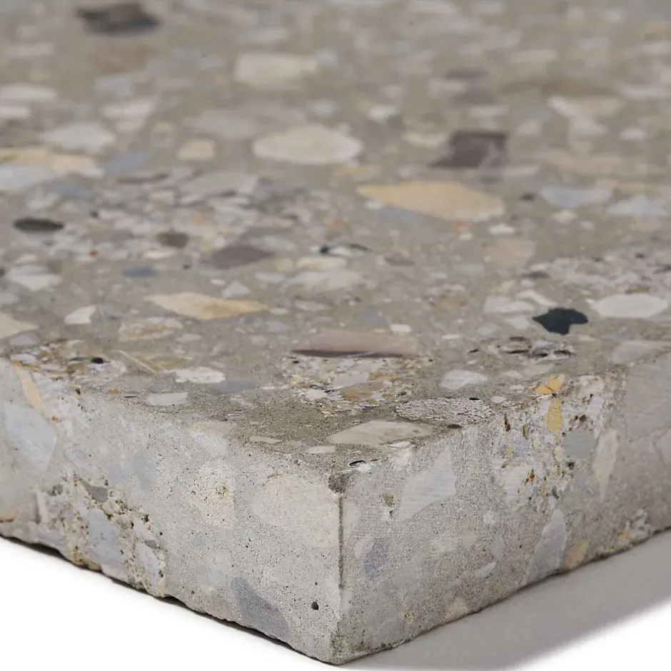 Ro'Ma Nature Carrelage Terrazzo véritable Certosa 40x40x2 cm (lot de 1,28 m² soit 8 dalles) -