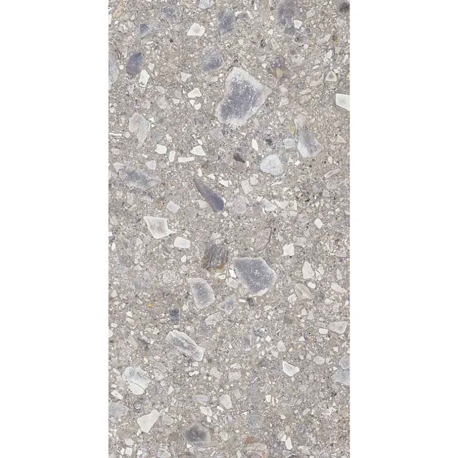 Allocarrelage Carrelage Terrazzo 60x120 Ceppo Nuovo Silver Poli Rectifie -
