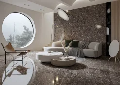 Carrelage Terrazzo 60x120 Ceppo Nuovo Black Poli Rectifie --Allocarrelage