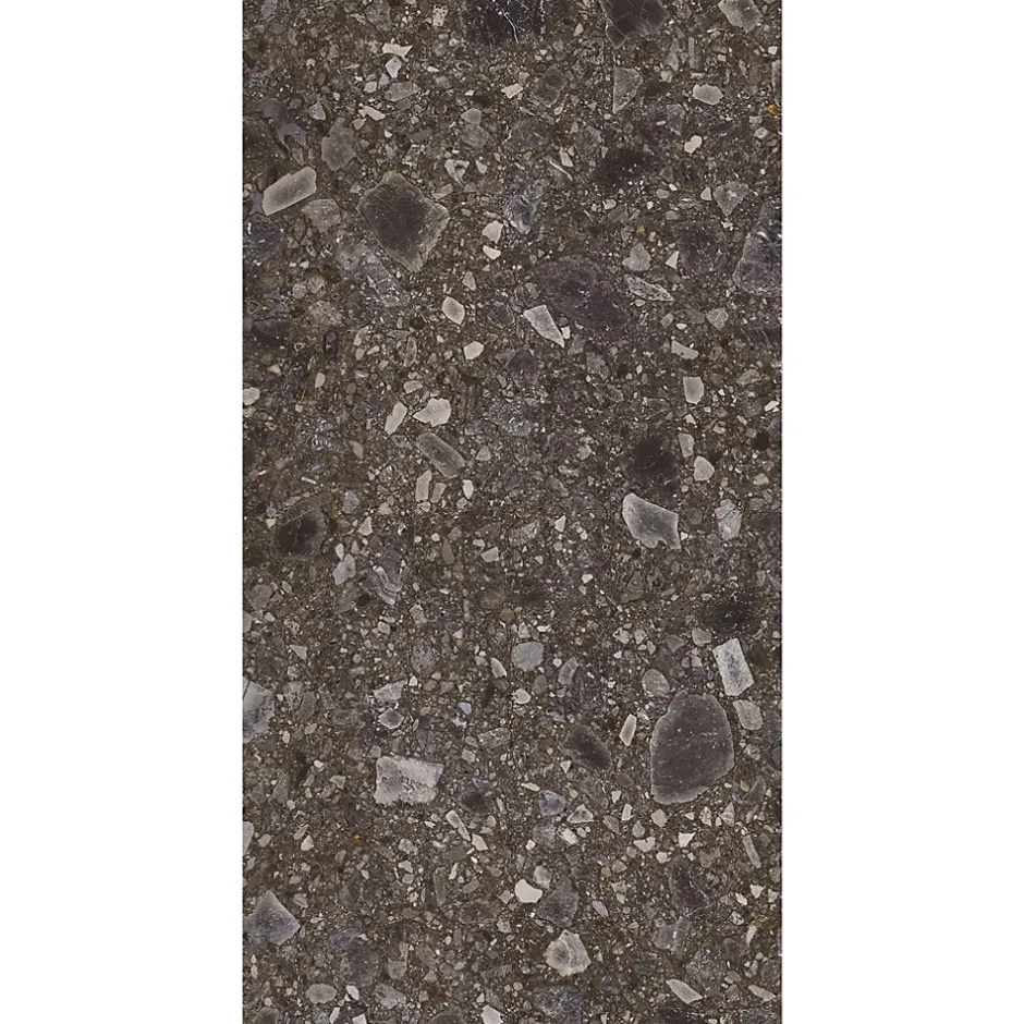 Carrelage Terrazzo 60x120 Ceppo Nuovo Black Poli Rectifie --Allocarrelage