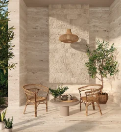 Carrelage Travertino B Blanc - Mat 120 x 60cm ( vendu par boite de 1,44 m² )-Bestile