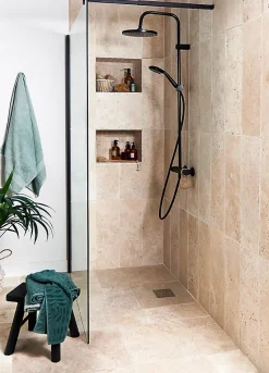 GoodHome Carrelage Travertino 20x60 cm pierre naturelle