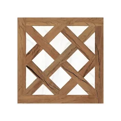 Ro'Ma Carrelage Carrelage Vintage effet Bois Pierre Blanche Versailles 45x45x0,95 cm Virelno - Sol intérieur -