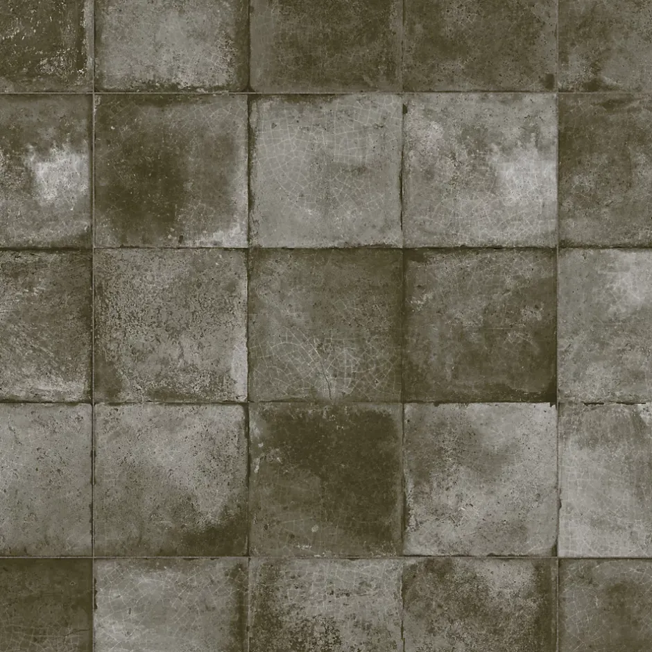 Ro'Ma Carrelage Carrelage Vintage effet Zellige Noir 33x33x0,95 cm Orelia - Sol et mur intérieur -