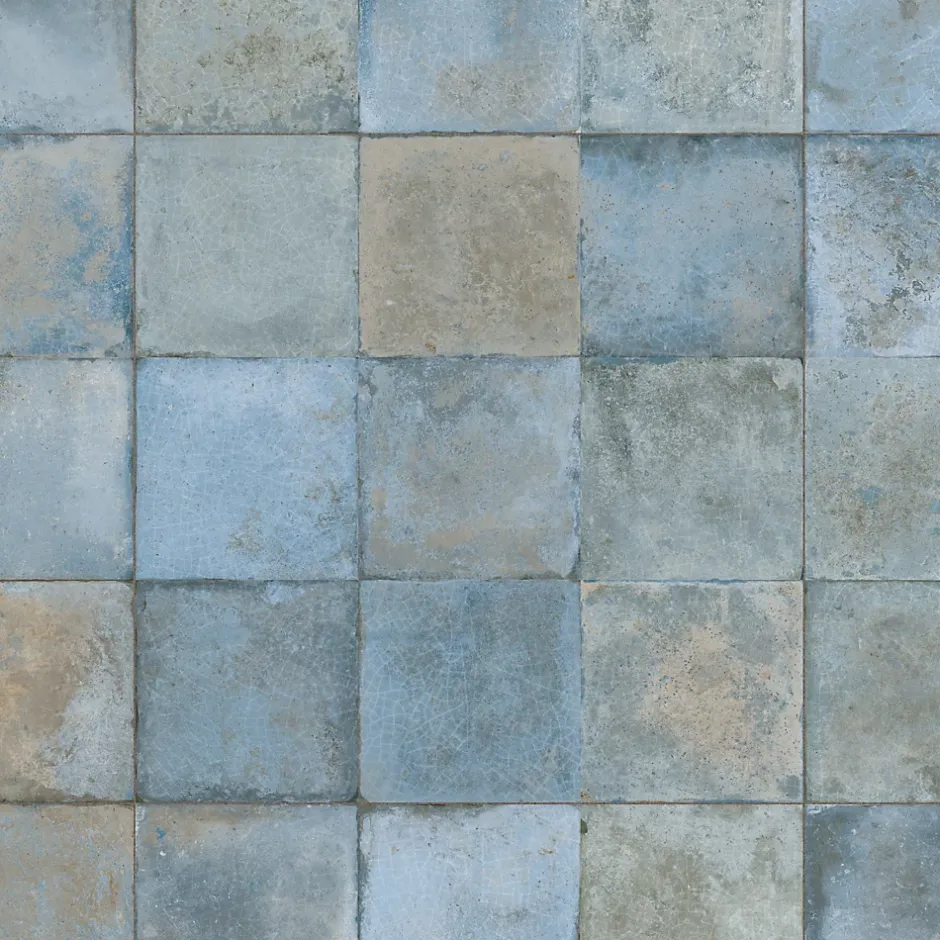 Ro'Ma Carrelage Carrelage Vintage effet Zellige Bleu 33x33x0,95 cm Orelia - Sol et mur intérieur -