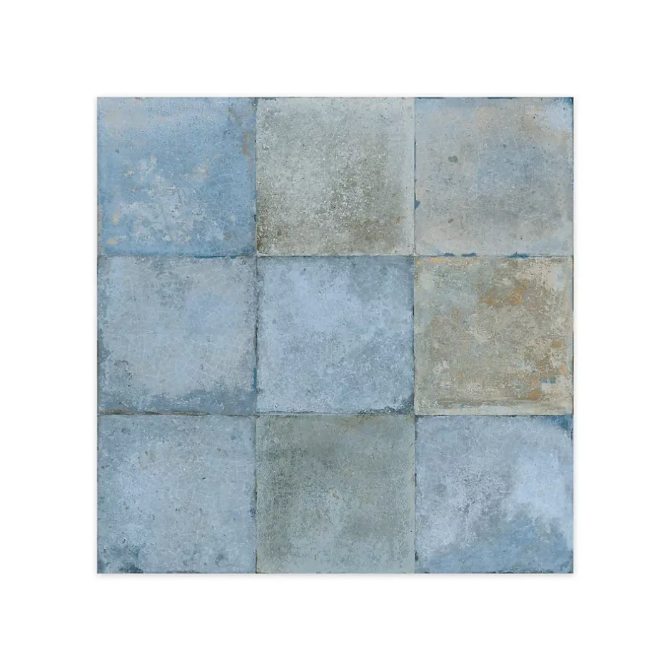 Ro'Ma Carrelage Carrelage Vintage effet Zellige Bleu 33x33x0,95 cm Orelia - Sol et mur intérieur -