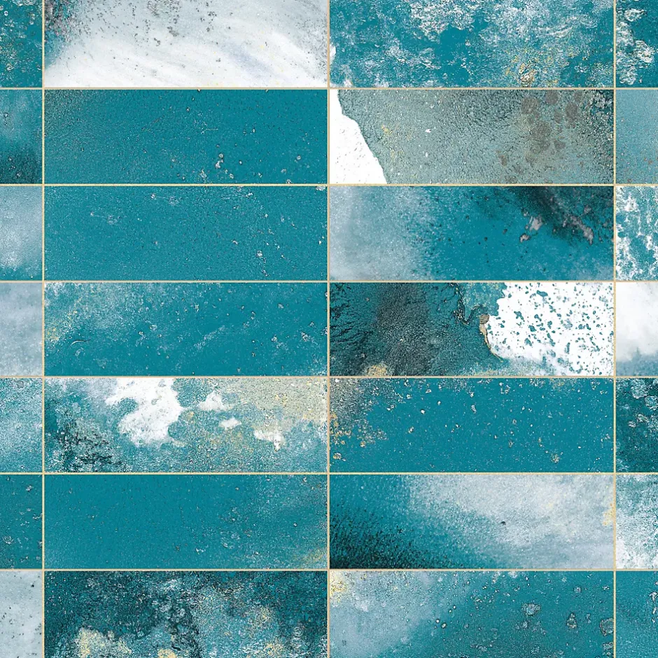 Carrelage Vintage effet Zellige Bleu/Vert 40x20x1,03 cm Atelora - Mur intérieur --Ro'Ma Carrelage Hot