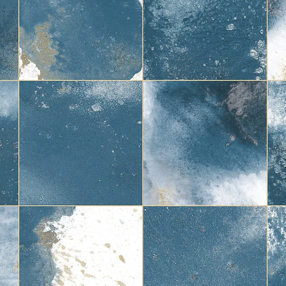 Ro'Ma Carrelage Carrelage Vintage effet Zellige Bleu 40x20x1,03 cm Atelora - Mur intérieur -