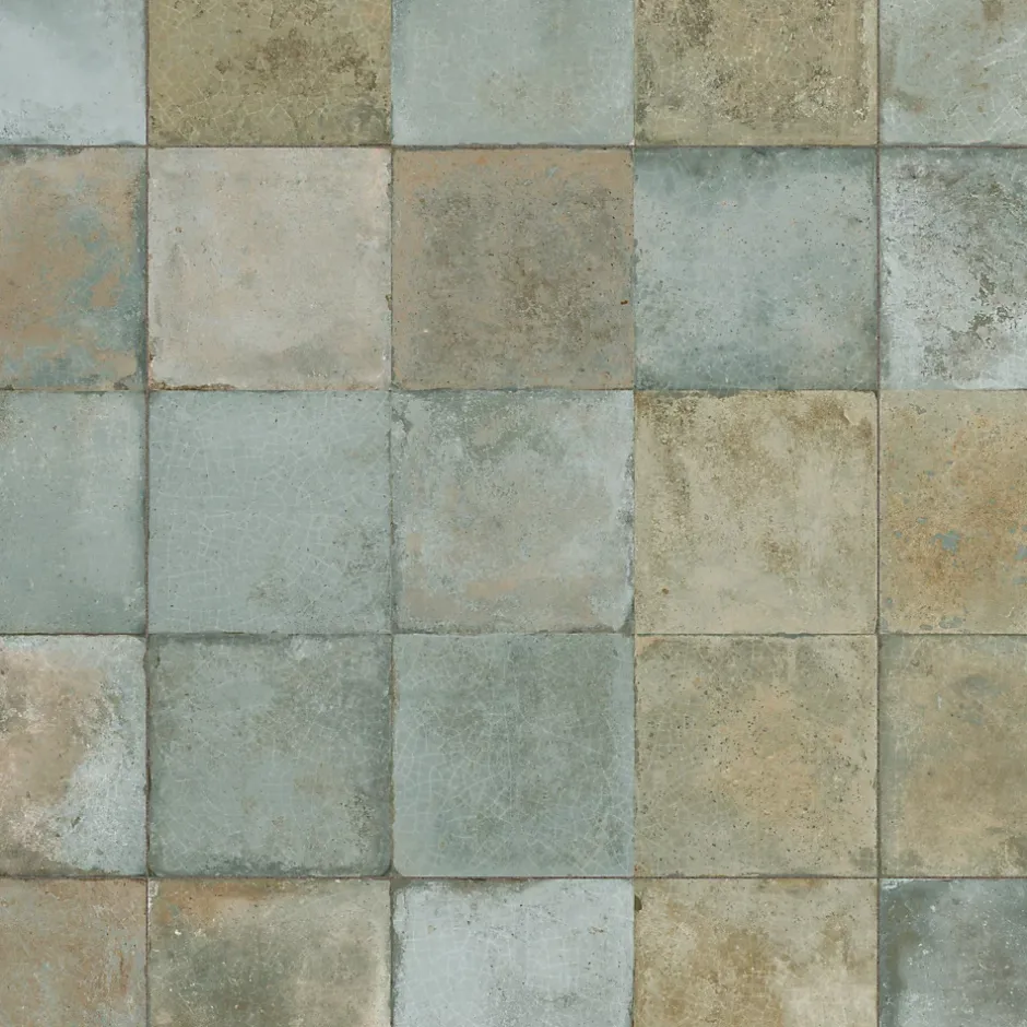 Carrelage Vintage effet Zellige Vert 33x33x0,95 cm Orelia - Sol et mur intérieur --Ro'Ma Carrelage Sale