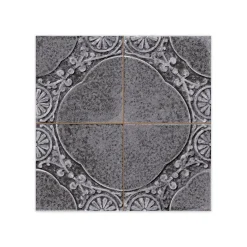 Carrelage Vintage Noir Uruk 45x45x0,95 cm Carvella - Sol et mur intérieur --Ro'Ma Carrelage Online
