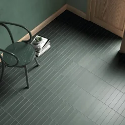 Carrelage 6x30 cm rectangulaire brillant vert sapin 30069 - WADI DECOR GREEN-Aelle Carrelage Best