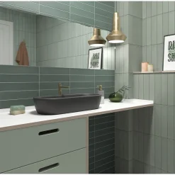 Eiffel art construction Carrelage 6x30 cm rectangulaire vert sapin 30054 - WADI GREEN