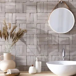 Carrelage Zellige Marocain Gris de lin 5x15 cm (vendu par 1 m²) --Ro'Ma Nature