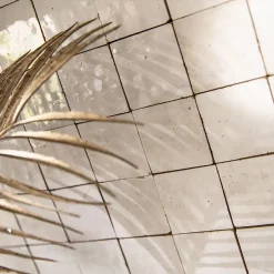 Carrelage Zellige Marocain Blanc Oukaimeden 5x5 cm (vendu par plaque de 30x30 cm soit 0,09 m²) --Ro'Ma Nature Discount