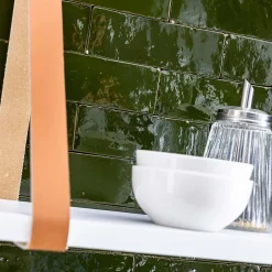 Ro'Ma Nature Carrelage Zellige Marocain Vert Impérial 5x15 cm (vendu par 1 m²) -