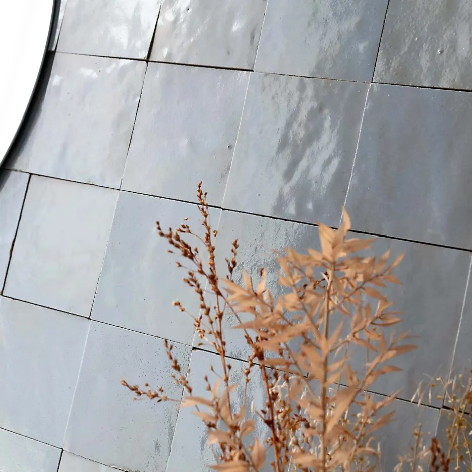 Ro'Ma Nature Carrelage Zellige Marocain Bleu Gustavien 10x10 cm (vendu par 1 m²) -