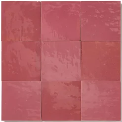 Carrelage Zellige Marocain Rose Ancien 10x10 cm (vendu par 1 m²) --Ro'Ma Nature Best