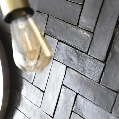 Ro'Ma Nature Carrelage Zellige Marocain Noir Carbone 5x15 cm (vendu par 1 m²) -