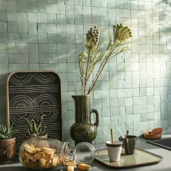 Ro'Ma Nature Carrelage Zellige Marocain 5x5 cm (vendu par plaque de 30x30 cm soit 0,09 m²) -