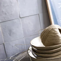 Ro'Ma Nature Carrelage Zellige Marocain Gris Clair 10x10 cm (vendu par 1 m²) -