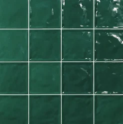 Carrelage Zellige Pompei vert Brillant 15x15 cm-Tinker