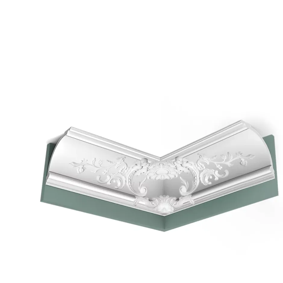 C338B Corniche plafond polyuréthane Luxxus - 18x18x200cm (h x p x L) - moulure décorative A l'unité-Orac Decor Best