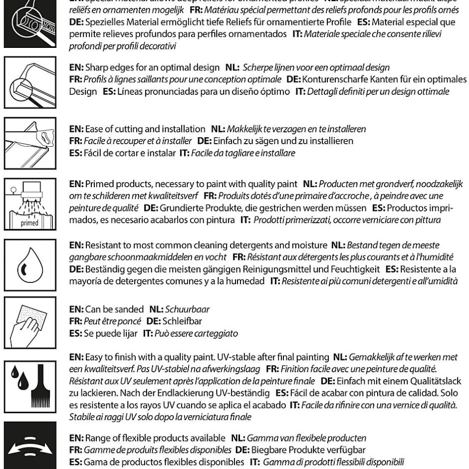 C338B Corniche plafond polyuréthane Luxxus - 18x18x200cm (h x p x L) - moulure décorative A l'unité-Orac Decor Best
