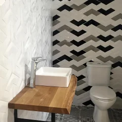 Ceramique Boomerang Blanc 8 X 29 Cm - vendu par boite de 0,54 m2 --Carrelage Signature Best