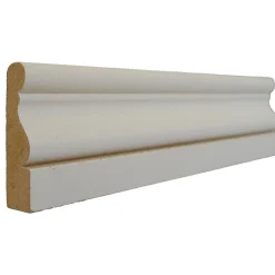 Chambranle Louis XVI en MDF doucine prépeint blanc 10x38mm L.2,44m-