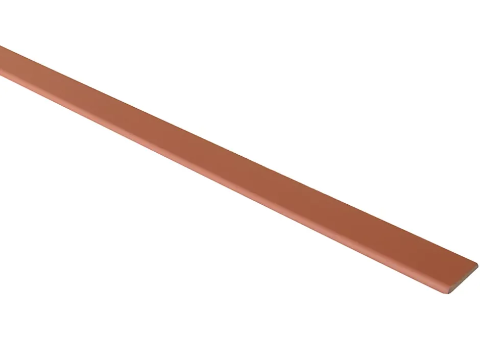 Champlat en MDF 2 arrondis Ninna couleur terracotta 4X28mm L.2,44 m